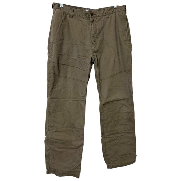 REI Brown Pants - Pockets Lined Outdoor Hiking Utility Workwear - Men's 36 X 32 - Picture 1 of 8
